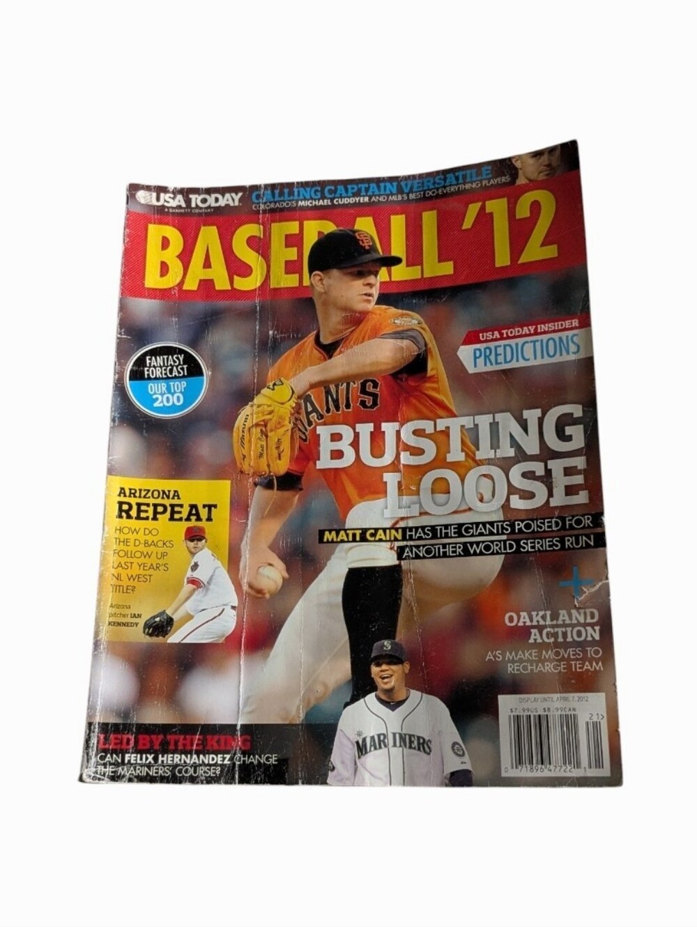 USA Today Baseball '12 Magazine Featuring Matt Cain -